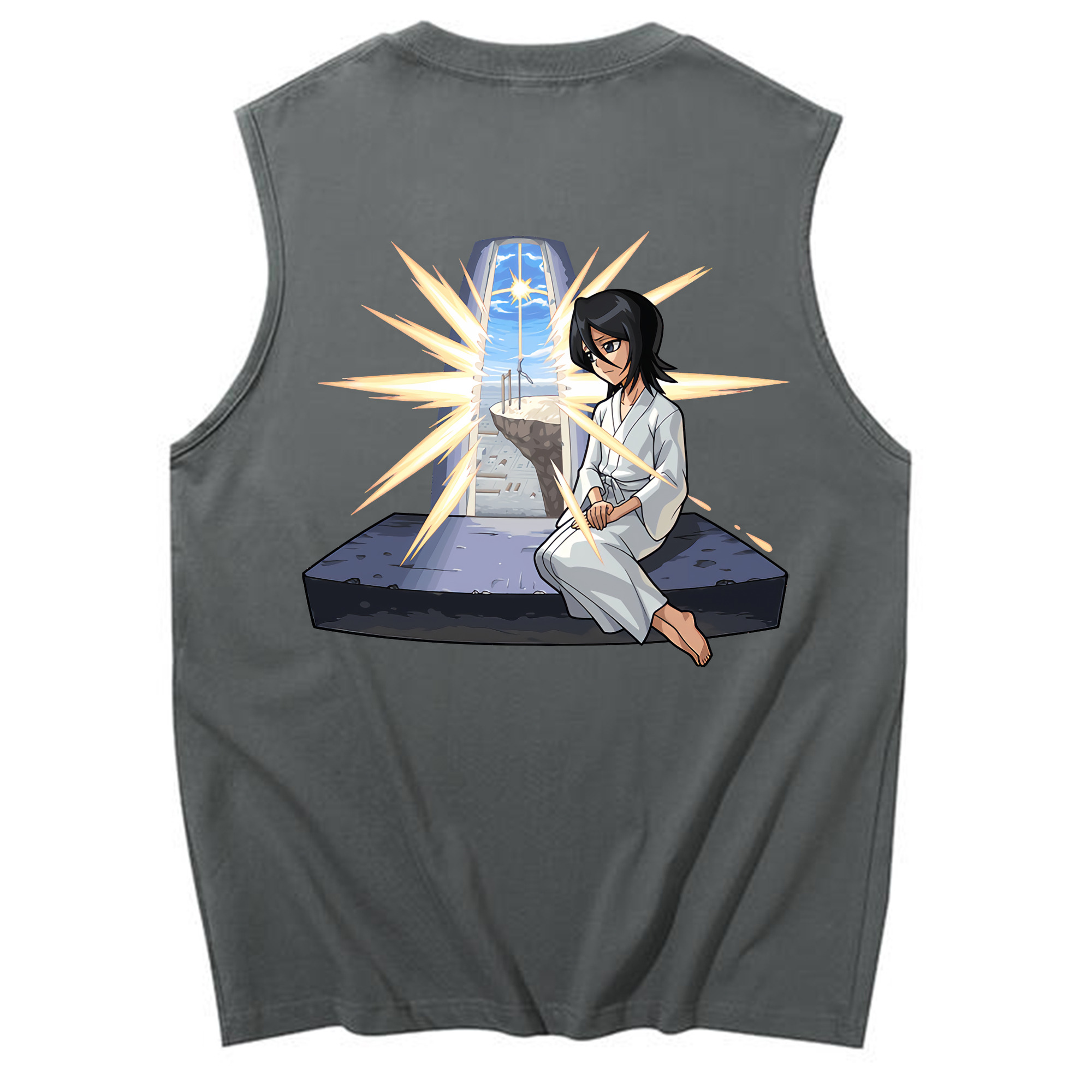 （画像用） ブリーチ 朽木ルキア BLEACH Kuchiki Rukia コットン100％タンクトップ（背面プリント）